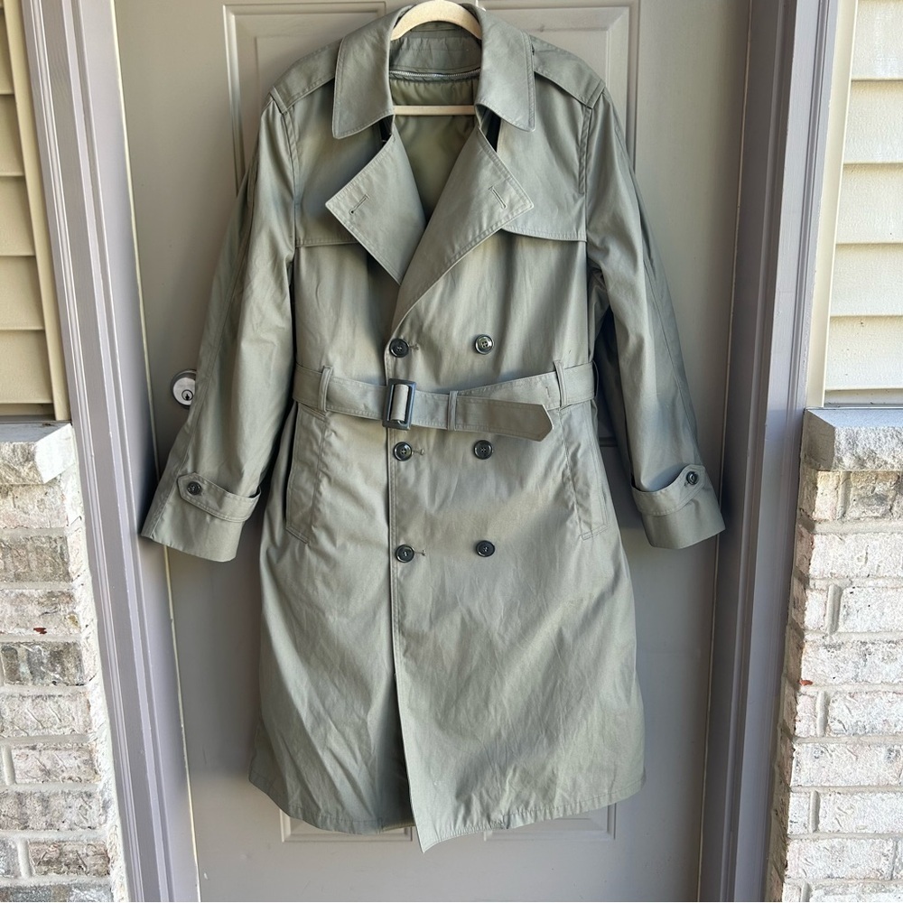 American Apparel Men's Military Trench Coat - Olive